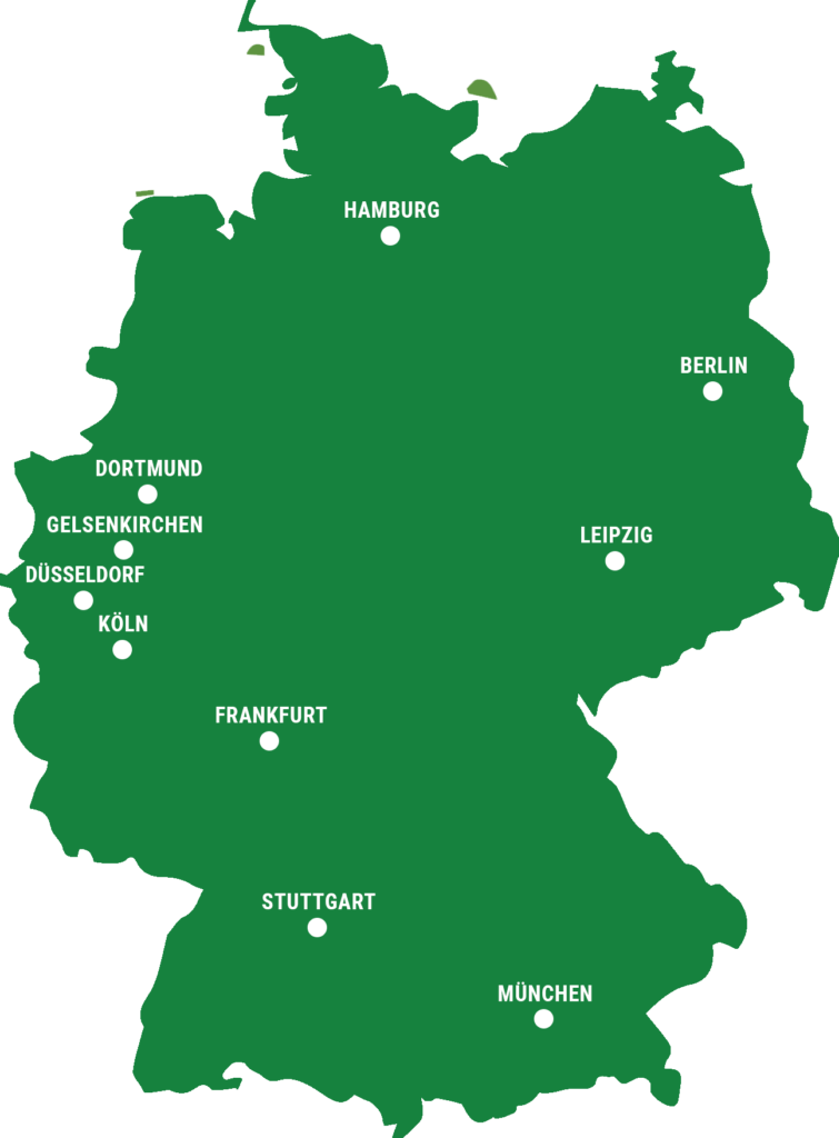 karta städer tyskland fotbolls em 2024